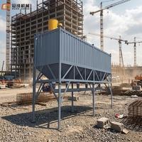 Silo à ciment horizontal mobile à profil bas de 35 m³ avec convoyeur à vis pour chantier de construction