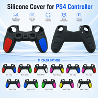 Housse de protection pour manette Playstation 4, en silicone texturé antidérapant tricolore, poignée ergonomique, protection intégrale