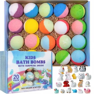 Bombas de Baño Aromáticas de Dos Colores para Comercio Exterior con Blíster y Caja de Regalo al por Mayor - Product Image 1