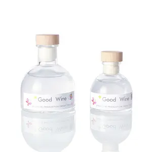 Botella de whisky de vidrio de suministro directo de fábrica, 50ml, 100ml, 150ml, redonda, transparente, Mini copa de vino líquido, botella de whisky de vodka
