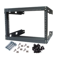 Rak Dinding Terbuka Open Frame Rack 19" Server Rack 6U 9U 12U SPCC Baja Canai Dingin 19" Braket Pemasangan Dinding