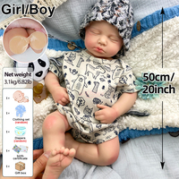 Poupée Reborn LouLou en Silicone Intégral de 20 Pouces, Visage Cherubique, Collection d'Art, Compagnon de Confort pour Personnes Âgées, Cadeau, Vente Directe Usine