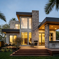 Villa en acier léger, maison modulaire préfabriquée, maison à ossature métallique moderne, maisons préfabriquées de luxe, conception personnalisée