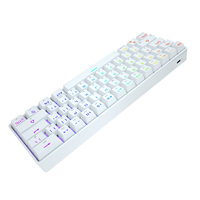 Keyboard Mekanik Berkualitas Baik, Portabel, Double Injection, Full Backlit, 61 Tombol, Nirkabel untuk PC, DK61