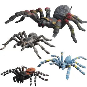 Cross-border hot selling simulation of wild insects animal model grey blue poisonous large spider trick static decoration