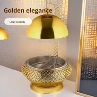 Plat à réchaud de luxe doré avec couvercle roulant en acier inoxydable et cadre en fer, pour buffet de mariage, modèle MTX50, pour services de traiteur, direct usine