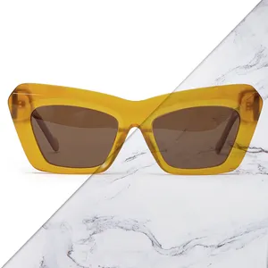 원저우 제조업체 고양이 눈 선글라스 편광 두꺼운 그늘 수제 여성 안경 사용자 정의 로고 아세테이트 여성 안경