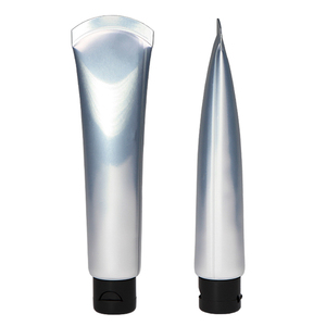 Tubo de plástico para crema de manos, fabricado en plástico, suave, plateado, laminado - Product Image 3