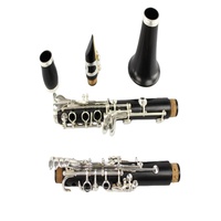 Bb Clarinet 17-Keys ABS Material Professional Performance Black Clarinet Durable Sturdy Woodwind Instrument for Musicians