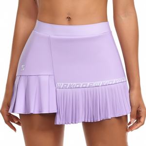 OEM جودة عالية تنفس <span class=keywords><strong>2</strong></span> في 1 تنورة نسائية مطوي مع جيب داخلي سريع الجفاف ملابس رياضية للجولف تنس ملابس بيكليبول - Product Image 1