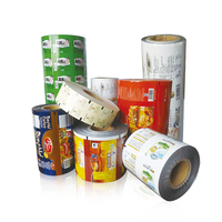 Rouleau de film d'aluminium PE/PET/AL alimentaire imprimé personnalisé rouleau d'emballage souple en plastique laminé rouleau de sachet de film d'emballage automatique