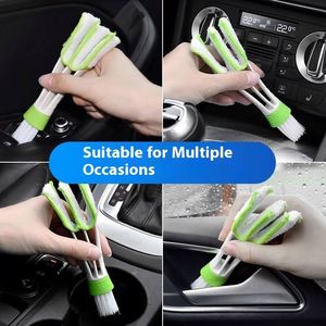 Brosse de nettoyage intérieure pour fentes de climatiseur de voiture en plastique, outil anti-poussière - Product Image 3