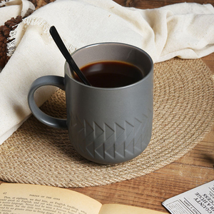 Customized Logo Simple Coffee Mug Nordic Style <b>Large</b> Ceramic <b>Cup</b> for Office and Home Use - Product Image 5