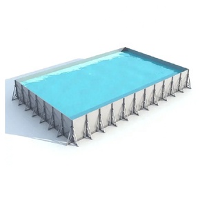 Piscina Prefabricada de Acero Sobre el Suelo de Gran Venta <span class=keywords><strong>para</strong></span> Uso Comercial al Aire Libre con Marco de Acero Inoxidable <span class=keywords><strong>para</strong></span> Adultos <span class=keywords><strong>para</strong></span> Gimnasios y Clubes - Product Image 1