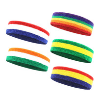 Nouveaux sports en cours d'exécution extensible coloré arc-en-ciel bandeaux bandeaux