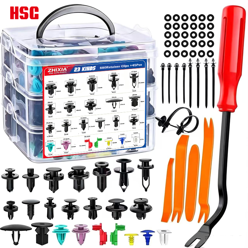 HSG Automotive Trim Clips Kit 635Pcs Car Door Panel Fender Bumper Push ...