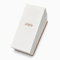 Boîte cadeau longue blanche pour parfum, emballage en carton avec tiroir, logo personnalisé