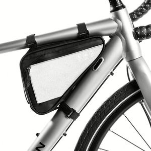 OEM Factory High Reflective Waterproof 1.5L Capacity 600D Oxford+PU Material Multi-function <b>Bicycle</b> <b>Frame</b> Storage Triangle Bag - Product Image 4