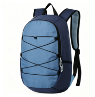 Mochila Oxford de Poliéster OME New Campus para Estudiantes, con Correas Modernas, Estilo Casual Deportivo, Ligera, 20-35L, Compartimento para Computadora, Diseño Curvo