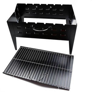 Rectangle churrasqueira a carvao Noir Alimentaire Cuisson Barbecue grill Pliant Charbon de bois barbecue Grills Extérieur - Product Image 4