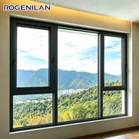 Fenêtre à auvent moderne Rogenilan, insonorisée, à rupture de pont thermique, en verre, extérieure, en aluminium, double vitrage, ventilée, fenêtres sur mesure