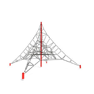 Set di Attrezzature per <span class=keywords><strong>Parco</strong></span> Giochi con Rete da Arrampicata Geometrica per Bambini, Tubi Zincati e Corda da Vela per Parchi Divertimento - Product Image 1