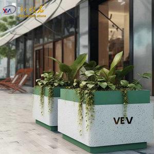 Nouveaux matériaux de construction en pierre Waterstone, jardinière extérieure, bac à fleurs de rue, taille personnalisable, design moderne - Product Image 2