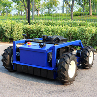 Tondeuse à gazon télécommandée à roues déplacement rapide adaptée au robot de tonte de tracteur de pelouse à terrain plat
