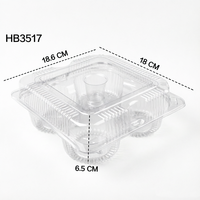 Boîte en plastique PET transparente de qualité alimentaire pour fruits et pain, emballage alimentaire pour la pâtisserie