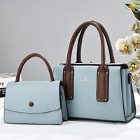Ensemble de 2 sacs à main pour femmes en cuir PU, sac fourre-tout bicolore, sacs à bandoulière pour femmes, sacs messager pour tous les jours et les soirées