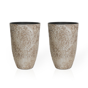 Juego <span class=keywords><strong>de</strong></span> Macetas Grandes Redondas <span class=keywords><strong>de</strong></span> <span class=keywords><strong>Plástico</strong></span> para Exterior, 2 Piezas, Macetas Altas para Plantas, Venta al por Mayor - Product Image 1