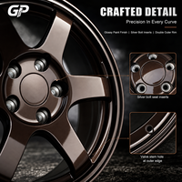 Jantes forgées sur mesure 17-24 pouces pour Toyota Supra Nissan GTR, finition brun brillant, 5 branches, alliage 6061-T6, multi ET Offset