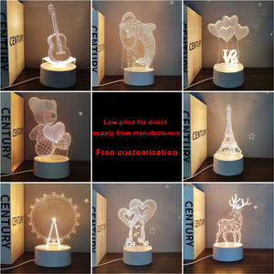 Lámparas de Noche Personalizadas al por Mayor, Decoración, Luz Nocturna Ilusoria 3D, Lámpara LED Acrílica Luminosa para Dormitorio - Product Image 5
