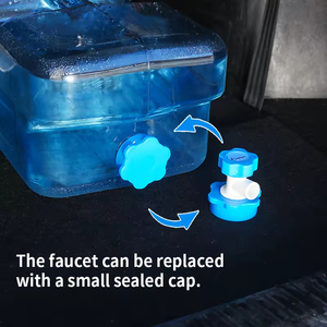 Cubo de Agua Cuadrado para Exteriores de 15 Litros, Tanque de Agua de Grado Alimenticio de PC con Grifo y Tapa, Contenedor de Agua para Camping, Jarra de Agua de 4 Galones - Product Image 5