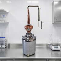 Alambic à whisky en cuivre certifié CE 100/200/300/400L, moteur électrique, pour distillation d'alcool à domicile