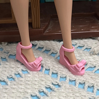 Nouveauté à la mode 11-12 pouces 1/6 échelle poupée chaussures talons hauts chaussures nœud sandales pour 30 cm Bb poupée