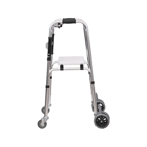 Déambulateur léger en aluminium avec siège, hauteur réglable, pliable, aide à la mobilité pour les personnes âgées et les adultes handicapés - Product Image 4