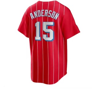 Wholesale Custom USA Team Uniform Breathable Quick Dry Plus Size Heat-Transfer Printed Polyester Adults <b>Baseball</b> Softball Jersey - Product Image 5