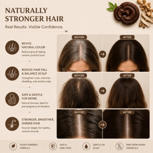 Champú Natural con Biotina para Nutrir y Estimular el Crecimiento del Cabello, Tecnología Patentada de Colágeno Hidrolizado, Estimula el Pigmento del Folículo Capilar, Tratamiento Capilar - Product Image 6