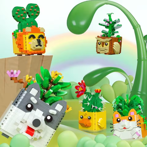 Mini blocs plantes jouet succulentes fleur en plastique Micro diamant blocs de construction pour enfants cadeaux - Product Image 5