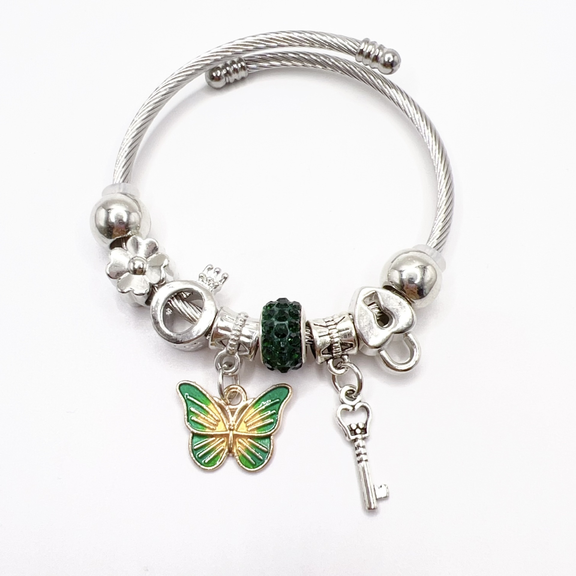 Clé papillon verte