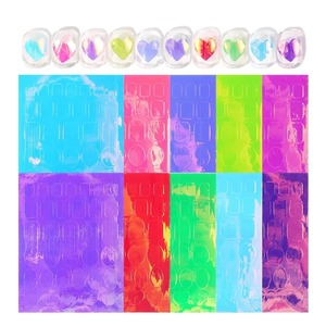 Autocollants pour ongles en PVC fin brillant Aurora Ice Glass, grands autocollants holographiques laser imperméables pour la décoration des ongles - Product Image 5