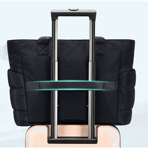Elegante <span class=keywords><strong>Bolso</strong></span> Tote <span class=keywords><strong>de</strong></span> <span class=keywords><strong>Viaje</strong></span> para Mujer, Color Sólido, Poliéster, con Cierre Completo y Bolsillos Organizados, para Trabajo, Escapadas y Vacaciones - Product Image 5