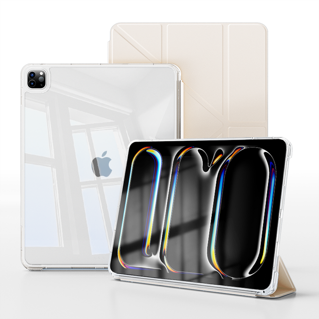 Slim Magnetic PU Leather Cover Multi-Angle Stand Lightweight Stylish Design Case for iPad Pro 11 Inch M4 2024