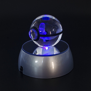 Boule de cristal K9 en gros <span class=keywords><strong>pas</strong></span> <span class=keywords><strong>cher</strong></span> avec gravure 3D, boule personnalisée avec logo 3D, boule de cristal LED avec base LED - Product Image 3