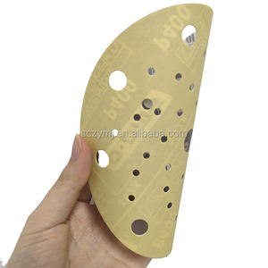 5 인치 골드 연마 사포 60 # 샌딩 폴리싱 디스크 후크 및 루프 샌드 페이퍼 자동차 용 - Product Image 4