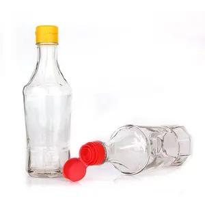 Nuovo elegante vuoto 170ml vetro trasparente bottiglia di olio da cucina per insalata olio e salsa di soia distributore di spezie bottiglia alla rinfusa