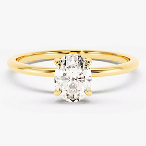 Joias de Moda Anel de Noivado Solitário em Ouro <span class=keywords><strong>18k</strong></span> com Corte Oval em Prata Esterlina S925 com Moissanite VVs1 de 0.5&1&2&3&5ct para Mulheres - Product Image 1