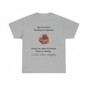 T-shirt divertente con meme sigaretta, a maniche corte, girocollo unisex, stampa digitale, abbigliamento promozionale - Product Image 3