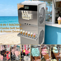 Machine à glace molle chinoise à 2 compresseurs, prix usine, machine commerciale à yogourt glacé, machine à açaï, pour glaces molles et margaritas